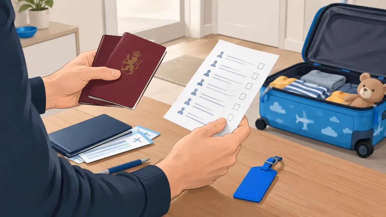 Vérification des personnes couvertes avant un voyage familial